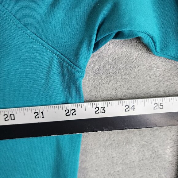 Mens Teal Under Armour Polo Shirt HeatGear Long Sleeve 1/4 Zip Size L - Picture 11 of 13